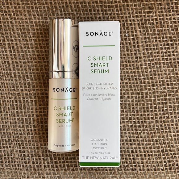 Sonage C SHIELD SMART SERUM blue light filter brightens + hydrates Brand New - Picture 3 of 12